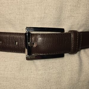 BRUNO MAGLI DARK BROWN ITALIAN LEATHER BELT MENS SIZE 32